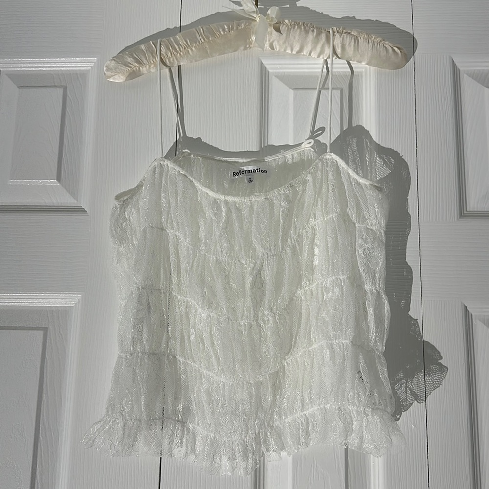 Reformation lace top